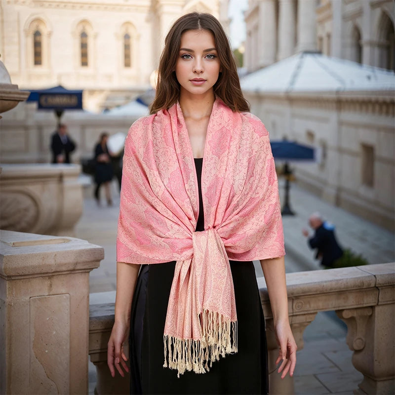 Luxury Thick Cashmere Scarf for Women 2024 – Elegant Printed Wraps & Pashmina Ponchos. Cozy Travel Blanket Shawl, Perfect for Winter Warmth. Stylish and Soft Female Stoles.