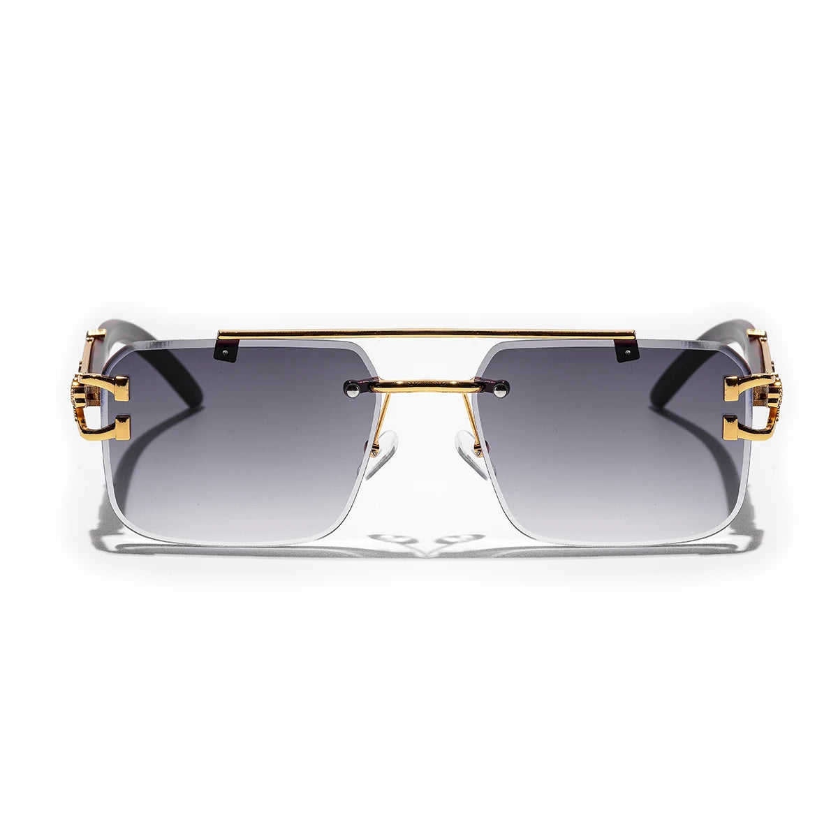 Ruiao Diamond-Cut Rimless Luxury Sunglasses – European Designer Edition
