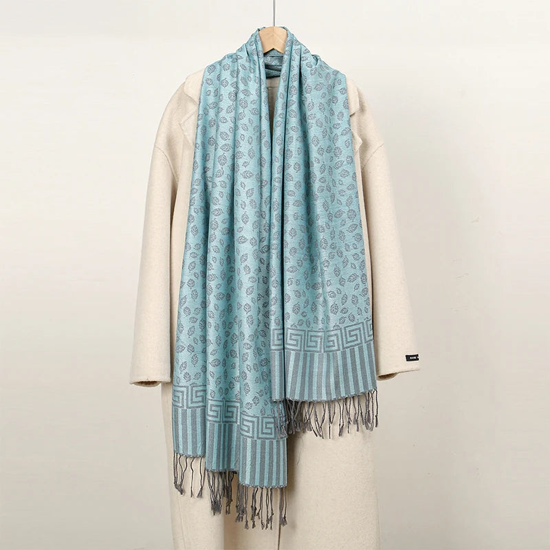 Luxury Thick Cashmere Scarf for Women 2024 – Elegant Printed Wraps & Pashmina Ponchos. Cozy Travel Blanket Shawl, Perfect for Winter Warmth. Stylish and Soft Female Stoles.