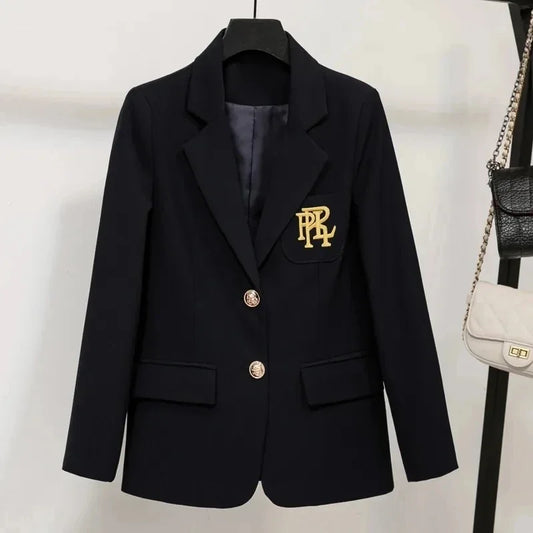 Refined Power – Embroidered White Blazer for Modern Women