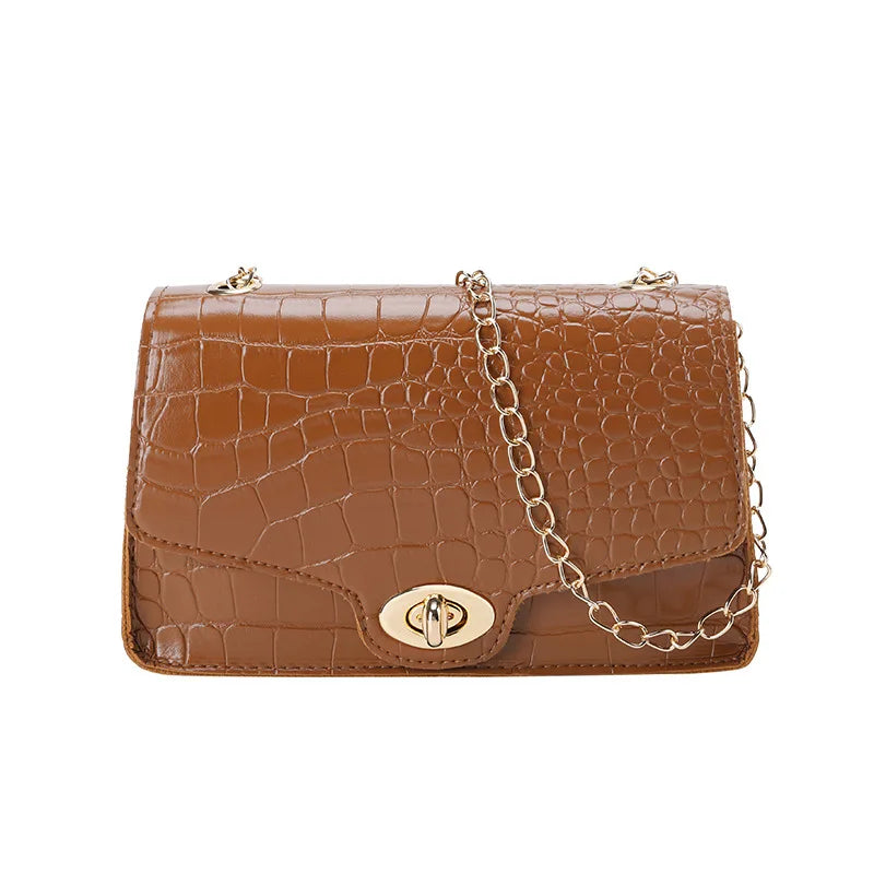 Elegant Leather Small Messenger Bag for Women – Trendy Luxury Shoulder & Crossbody Handbag, Chic and Simple Design