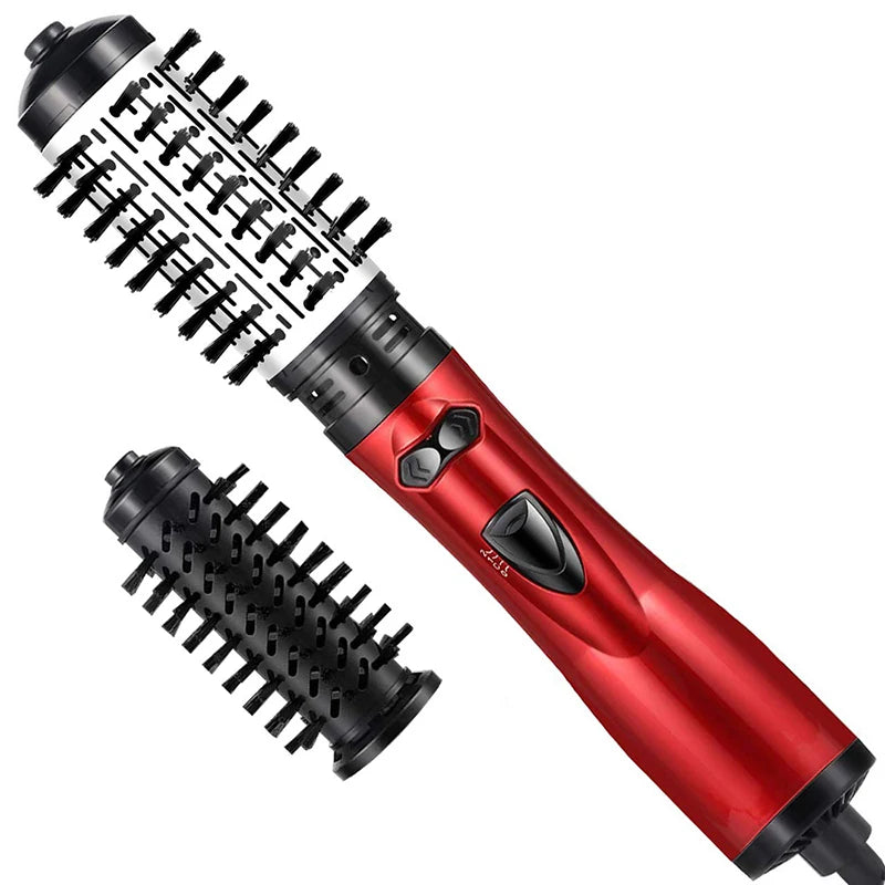 2 in 1 Rotating Electric Hair Straightener Brush Hair Curler Hair Dryer Brush Hot Air Comb Negative Ion Hair Styler Comb