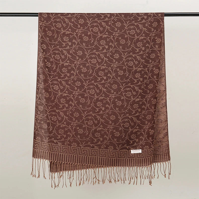 Luxury Thick Cashmere Scarf for Women 2024 – Elegant Printed Wraps & Pashmina Ponchos. Cozy Travel Blanket Shawl, Perfect for Winter Warmth. Stylish and Soft Female Stoles.