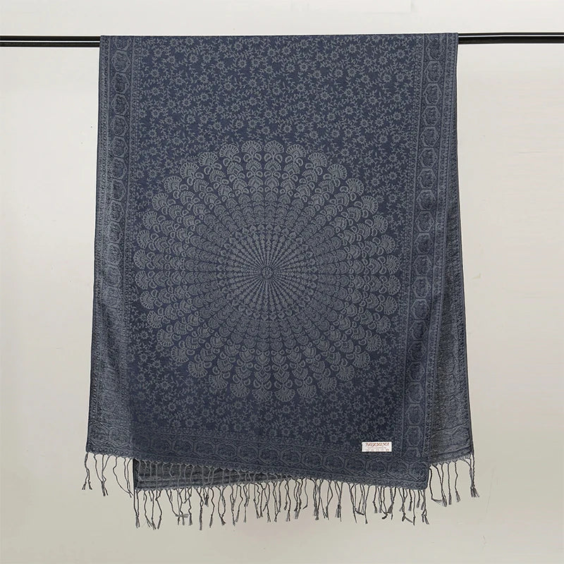 Luxury Thick Cashmere Scarf for Women 2024 – Elegant Printed Wraps & Pashmina Ponchos. Cozy Travel Blanket Shawl, Perfect for Winter Warmth. Stylish and Soft Female Stoles.