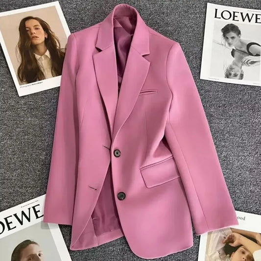 Korean-Inspired Chic – Versatile Long Sleeve Blazer for Modern Women