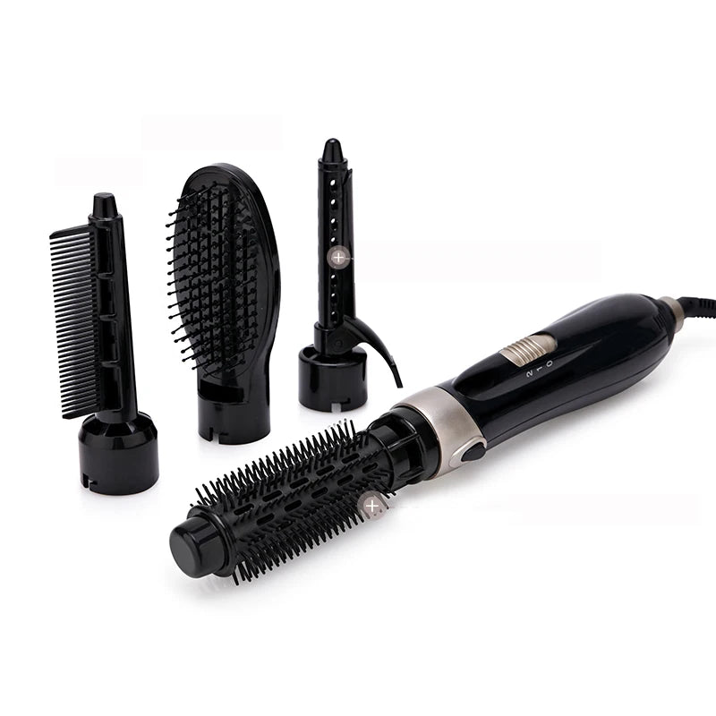 2 in 1 Rotating Electric Hair Straightener Brush Hair Curler Hair Dryer Brush Hot Air Comb Negative Ion Hair Styler Comb