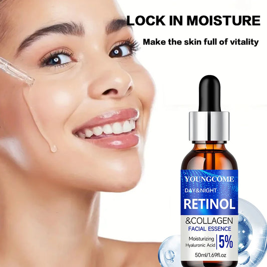 Enriched with collagen, retinol, hyaluronic acid and other powerful active ingredients, this essence helps your skin retain essential moisture and nutrients. With regular use, it promotes a smoother, firmer and more radiant c