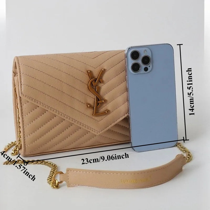 Premium Women's Bags – Elegant Chain Shoulder Bag with Trendy Design – Sophisticated Crossbody Bag for a Timeless Look