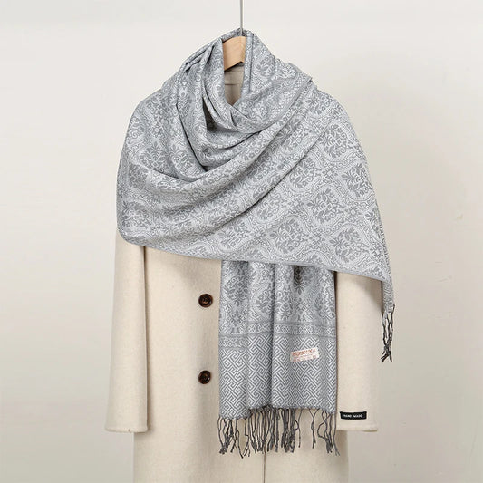 Luxury Thick Cashmere Scarf for Women 2024 – Elegant Printed Wraps & Pashmina Ponchos. Cozy Travel Blanket Shawl, Perfect for Winter Warmth. Stylish and Soft Female Stoles.