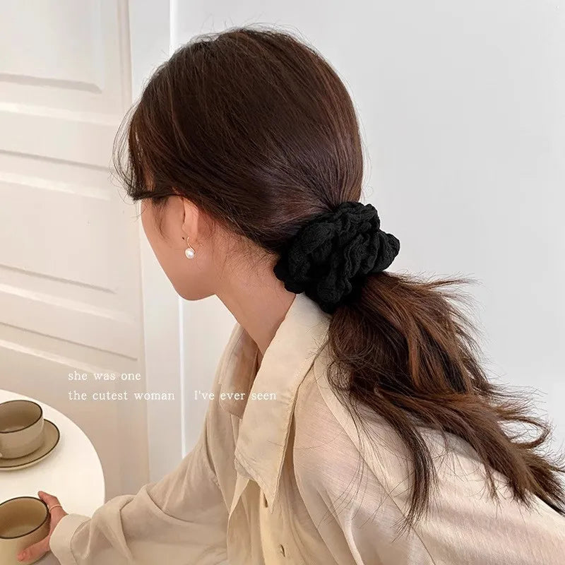 Soft Solid Color Hair Scrunchie for Women – Gentle, No-Damage Elastic Hair Tie for Messy Buns & Ponytails – Stylish & Comfortable