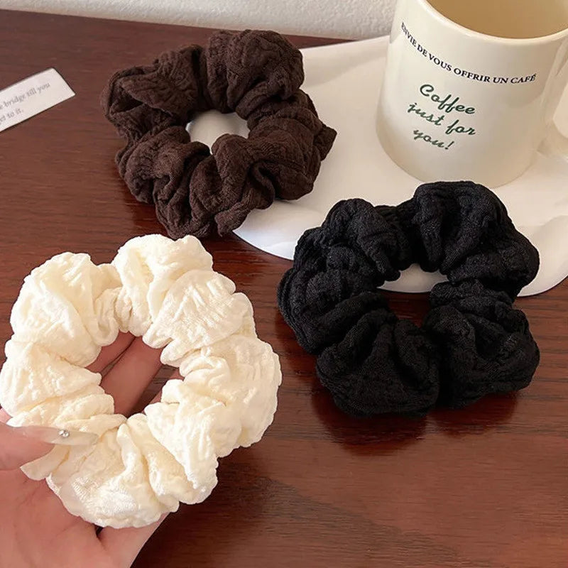 Soft Solid Color Hair Scrunchie for Women – Gentle, No-Damage Elastic Hair Tie for Messy Buns & Ponytails – Stylish & Comfortable