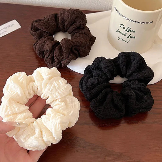 Soft Solid Color Hair Scrunchie for Women – Gentle, No-Damage Elastic Hair Tie for Messy Buns & Ponytails – Stylish & Comfortable