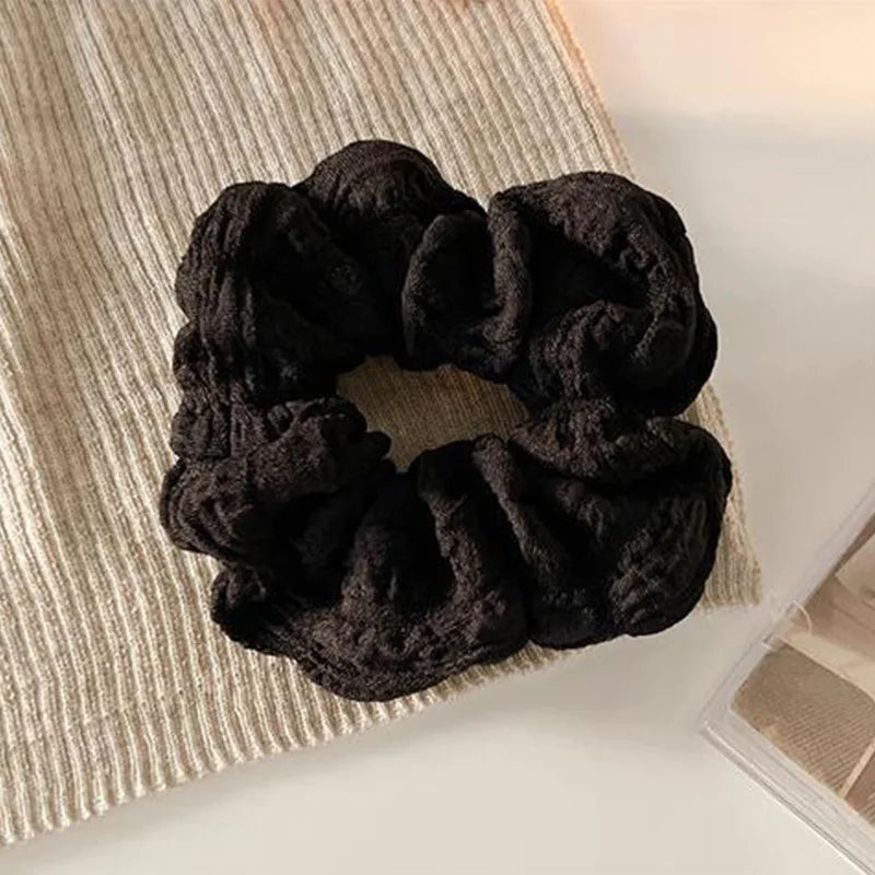 Soft Solid Color Hair Scrunchie for Women – Gentle, No-Damage Elastic Hair Tie for Messy Buns & Ponytails – Stylish & Comfortable