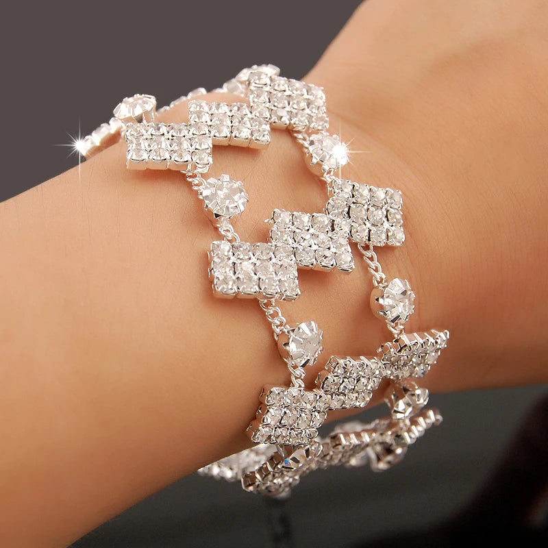 Gold-plated Luxury Zircon Bracelet | Elegant Statement Jewelry for Women